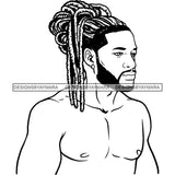 Attractive Man Bearded Hipster Model Fashion Male Guy Stylish Mustache Close-up Sexy Macho Manly SVG Files For Cutting