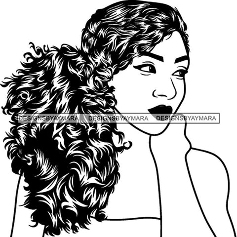 Afro Lady Black Goddess Melanin Turban Head-wrap Dark Latina Morena SVG Files For Cutting and More!