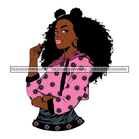 Afro African Lady Pretty Face Goddess Glamour Fashion Vector SVG Cutting Files