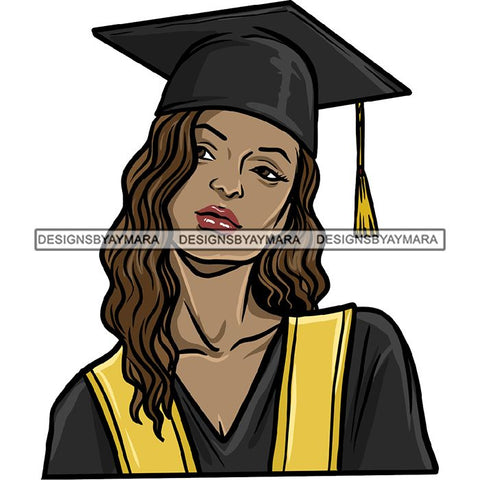 Graduation Achievement Hard Work Diploma Success Robe Cap Certificate College SVG Cutting Files