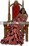 Afro Queen Goddess Melanin Nubian Glamour .PNG Print Files Not For Cutting