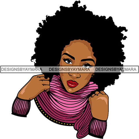 Afro Latin Woman SVG Curly Hairstyle Cutting Files For Silhouette Cricut and More