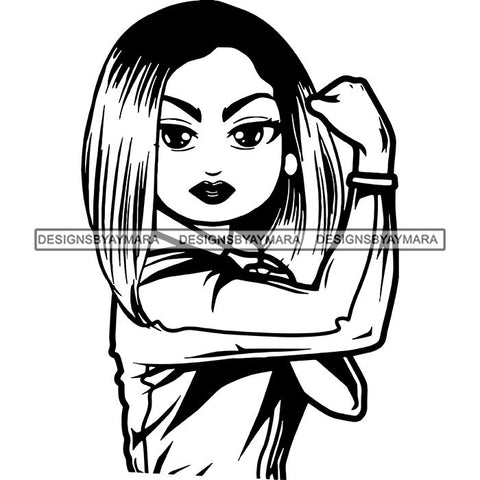 Afro Strong Classy Lola Flexing Believe in Yourself .SVG Cutting Files For Silhouette and Cricut and More!