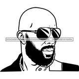 Attractive Man Bearded Hipster Model Fashion Male Guy Stylish Mustache Close-up Sexy Macho Manly SVG Files For Cutting
