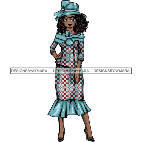 Afro Classy Lola Church Lady Glamour .SVG Clipart Vector Cutting Files For Circuit Silhouette Cricut and More!