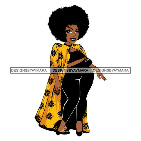 Afro African Lady Pretty Face Goddess Glamour Fashion Vector SVG Cutting Files