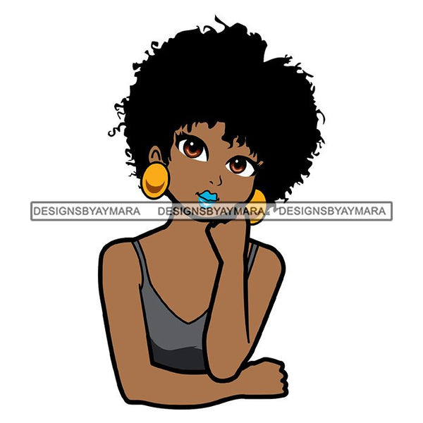 Afro Cute Lady Sassy Classy Melanin Sisi .SVG Cutting Files