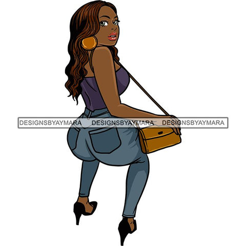 Afro Thick Thigh Big Eyes Woman Sassy Exotic Curvy Goddess .SVG Cutting Files For Silhouette and Cricut and More!