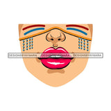 Funny Half Face Cute Designs For Mask Virus Protection SVG Cutting Files