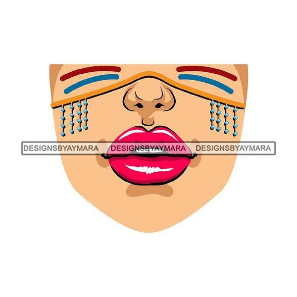 Funny Half Face Cute Designs For Mask Virus Protection SVG Cutting Files
