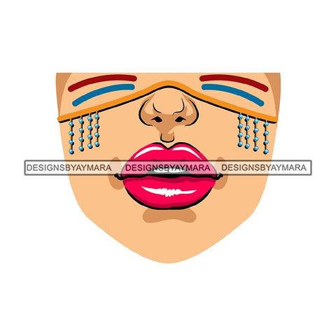 Funny Half Face Cute Designs For Mask Virus Protection SVG Cutting Files