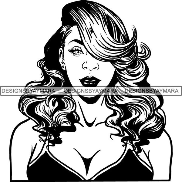 Afro Latina Woman SVG Cutting Files For Silhouette Cricut and More