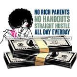 Afro Badass Goddess Hustle Woman Money Maker .SVG Cutting Files For Silhouette and Cricut and More!