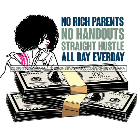 Afro Badass Goddess Hustle Woman Money Maker .SVG Cutting Files For Silhouette and Cricut and More!