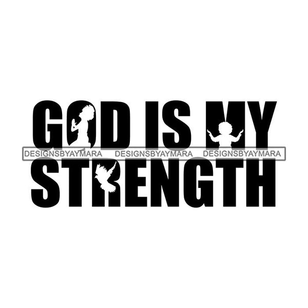 Black Queen Afro Woman Silhouette Designs Goddess Praying Blessed Life Diva SVG Files For Cutting and More!