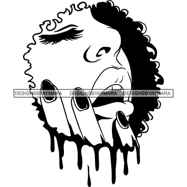 Sensual African Silhouette Goddess Safari Africa Nature Exotic Culture SVG Cutting Files.