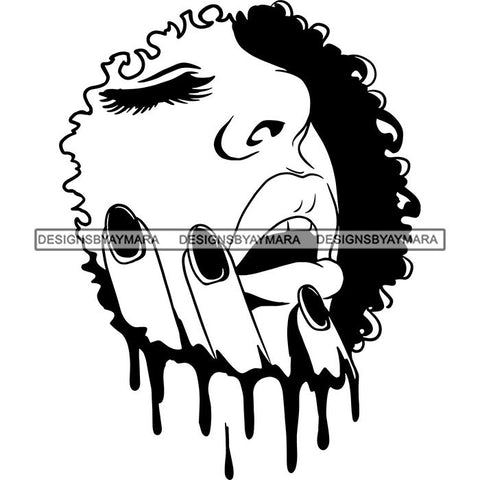 Sensual African Silhouette Goddess Safari Africa Nature Exotic Culture SVG Cutting Files.