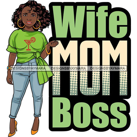 Afro Lola Boss Confident Classy Lady Life Quotes SVG Cutting Files For Silhouette Cricut and More