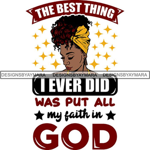 Black Proud Woman God Blessings Life Quotes SVG Files For Cutting and More