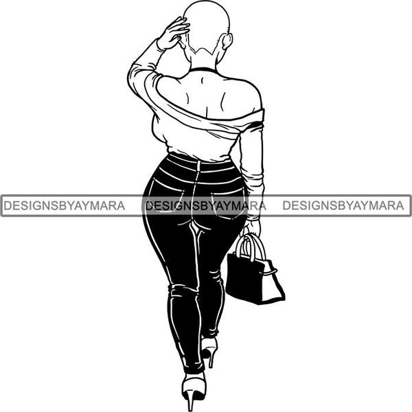 Melanin Bald Short Hairstyle Queen Goddess Nubian .SVG Cut Files For Silhouette and Cricut and Much More