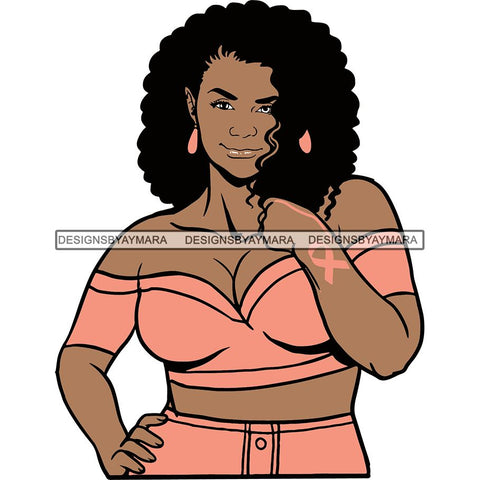 Strong Afro Woman SVG Cancer Survivor Cutting Files For Silhouette Cricut and More