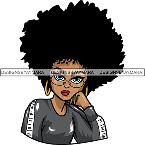 Afro Melanin Popping Lola Kinky Hair God Quotes SVG Cutting Files For Silhouette Cricut and More