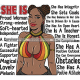 Afro Woman She's Successful Quotes SVG Files For Cutting and More!