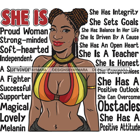 Afro Woman She's Successful Quotes SVG Files For Cutting and More!