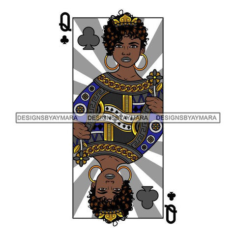 Afro Queen Lola Ace Casino Design Blackjack Poker Gambling Crown Royal SVG Cutting Files For Silhouette Cricut and More!