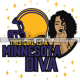 Minnesota Diva Football Team SVG Cutting Files For Silhouette Cricut and More