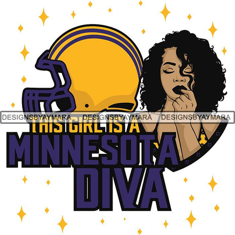Minnesota Diva Football Team SVG Cutting Files For Silhouette Cricut and More
