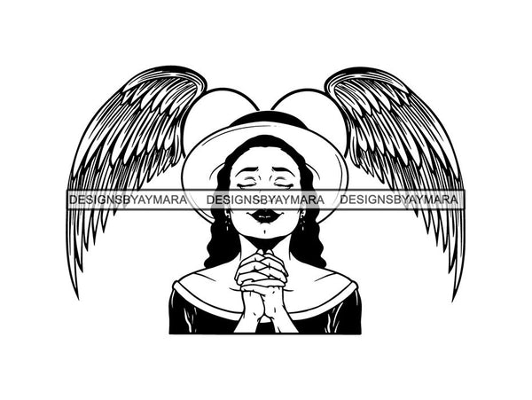 Classy Lady Praying God SVG Cut Files For Silhouette Cricut and More.