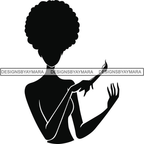 Afro Craft Lady SVG Cutting Files For Silhouette Cricut and More