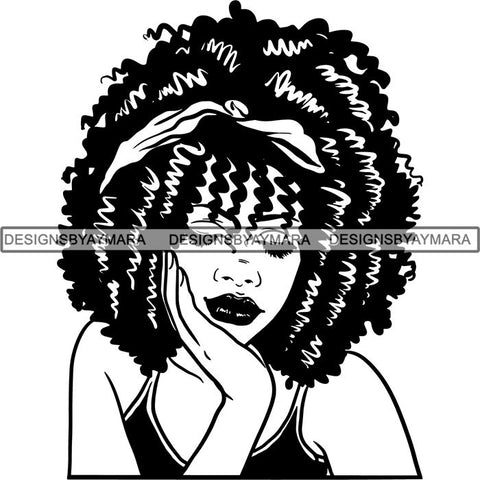 Afro Melanin Popping Dark Latina SVG Cutting Files For Silhouette Cricut and More