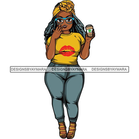 Lola Afro Beautiful Black Proud Woman Like Coffee .SVG Cutting Files For Silhouette and Cricut and More!