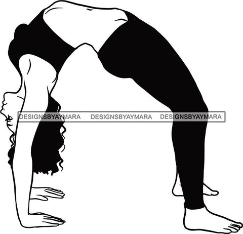 Woman Doing Yoga Meditation Wellness Meditate Relax Inhale Exhale Pose Position .SVG Cutting Files For Silhouette Cricut and More!