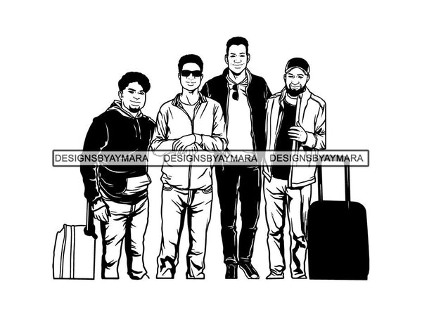 Man Getaway Trip Friends SVG Cut Files For Silhouette and Cricut