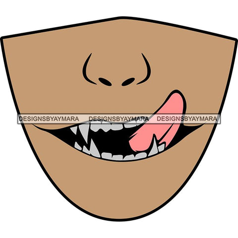 Funny Half Face Cute Designs For Mask Virus Protection SVG Cutting Files