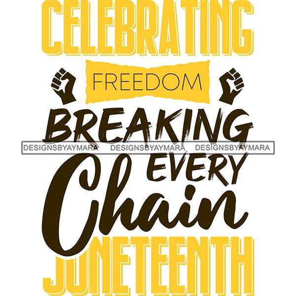 June 19 Juneteenth Emancipation Freedom Holiday African American History  SVG PNG JPG Vector Cutting Files