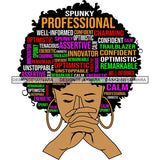 Afro Succesful Woman Hair Quotes Black Lives Matter Proud Roots Nubian Melanin SVG Cut Files