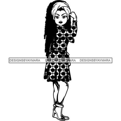 Afro Strong Classy Lola Flexing Believe in Yourself .SVG Cutting Files For Silhouette and Cricut and More!