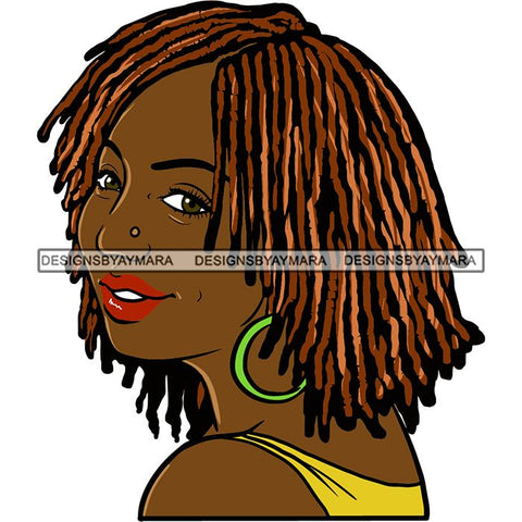 Afro Black Woman Sister-lock Hairstyle Beautiful Diva .SVG Cutting Files For Silhouette Cricut and More!