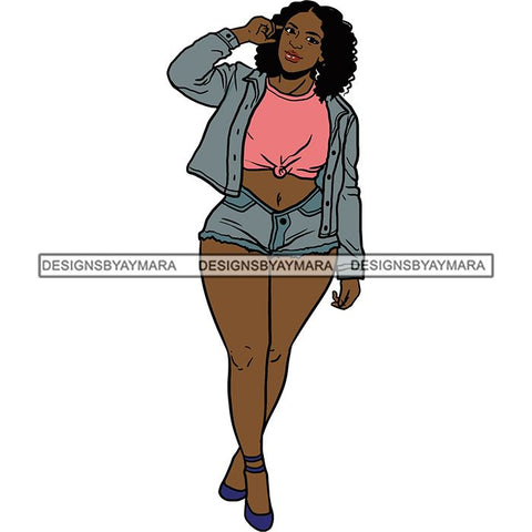 BBW Thick Thigh Woman Sassy Exotic Curvy Big Bone Goddess .SVG Cutting Files For Silhouette and Cricut and More!