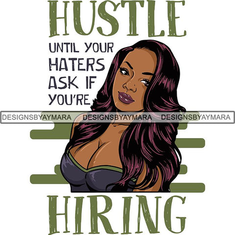 Afro Independent Successful Woman SVG Cutting Files For Silhouette Cricut and More