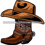 Cowboy Boots Leather Hat Glamour Western Hot Sellers Designs .SVG Cutting Files