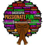 Afro Succesful Woman Hair Quotes Black Lives Matter Proud Roots Nubian Melanin SVG Cut Files