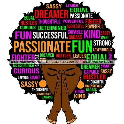 Afro Succesful Woman Hair Quotes Black Lives Matter Proud Roots Nubian Melanin SVG Cut Files