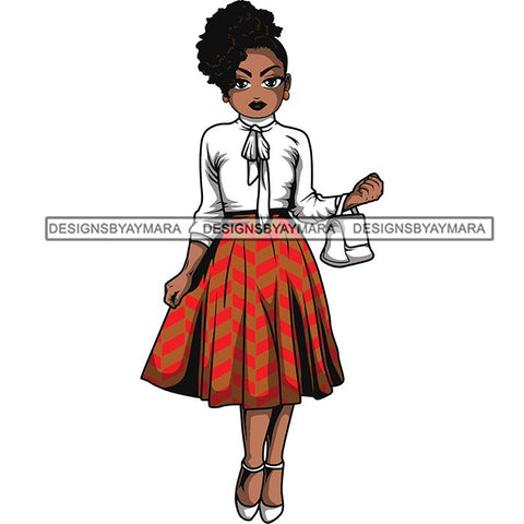 Afro Lola Classy Fashion Girl Fashionable Woman .SVG Clipart Cutting Files For Silhouette and Cricut and More!