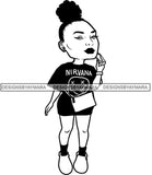 Fashion Girl Afro Woman Melanin Popping Ebony Queen .SVG Cutting Files