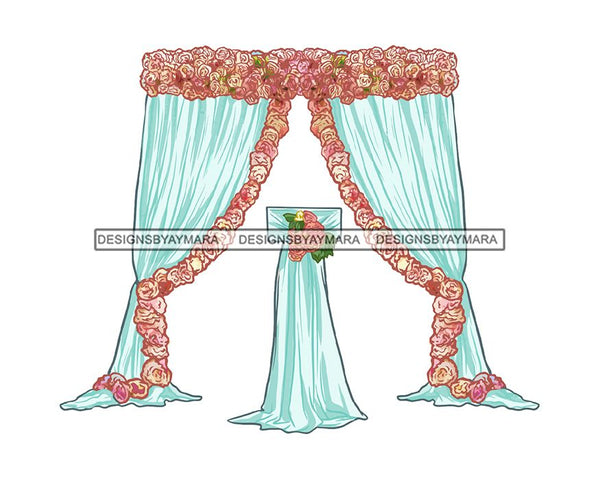 Wedding Pedestal Marry Lovely Couple Wife Husband Marriage Happy Romantic Celebration Engagement Bride Groom SVG Cutting Files